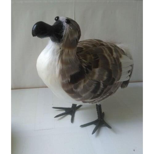 New foam&feathers simulation Raphus cucullatus bird toy gray feathers Dodo bird model 32cm 0138