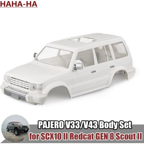 1/10 RC PAJERO V33/V43 Complete Hard Plastic Body Kit 313mm Wheelbase for RC Crawler Axial SCX10 II 90046 90047