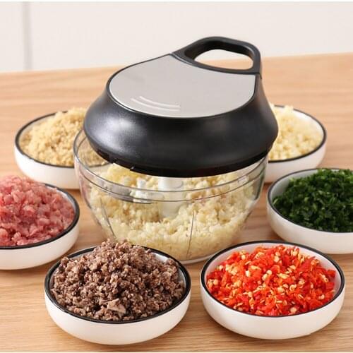 Manual Garlic Press Multifunction Garlic Grinding Chopper Portable Rotate Vegetable and Food Cutter Meat Grinders Kitchen