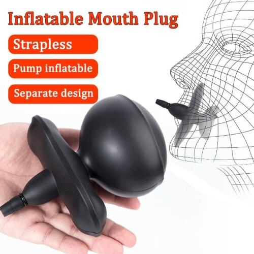 Sex Shop Strapless Mouth Gag Inflatable Expansion Open Mouth Ball Gag Restraint Slave Bondage Adult Games Sex Toys For Couples