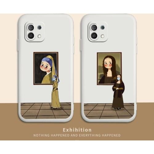Girl Wearing A Mask Phone Case For Xiaomi Mi 11 10T 10T Pro 10 S lite Ultra 9T 9 8 Note 10 Pro Poco F3 F2pro X2 Silicone Cover
