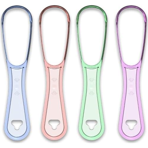Tounge Scraper Tongue Cleaner Brush Dental Care Scraper Clean Cleaning Coated Tongue Toothbrush Oral Hygiene Care Tools