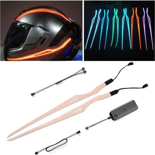 Motorcycle Helmet Light Strip Waterproof LED Light Night Driving Signal Luminous Light Helmet Sticker Motorcycle Accessories