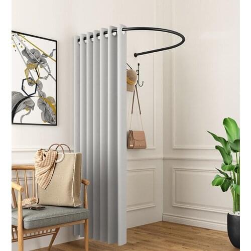 U-shaped fitting pole curtain shop clothing shop fitting room curtain changing room