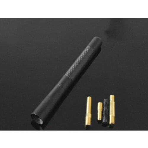 Carbon Aerials Car Antenna 12CM Carbon Fiber Aluminum For Radio FM AM Car Styling for Renault Clio 2 3 4 for mazda 3 6 cx-5