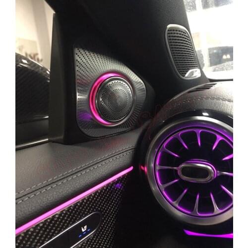 Car For Benz A/GLB/C/GLC/E/S W177 X247 W205 X253 W213 W222 3D Rotating Tweeter MB Luminous Speaker Ambient Light 3/7/64 Colors