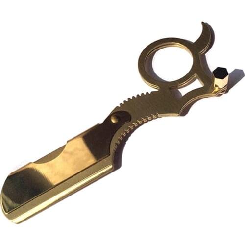 Gold Straight Barber Edge Steel Razor Folding Shaving Knife Holder Rack Without Blade MenS Shaving Tool Shaving And Hair Remova