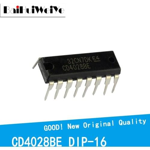 10PCS/LOT CD4028 CD4028BE 4028BE DIP-16 New Original IC Good Quality Chipset In Stock DIP16
