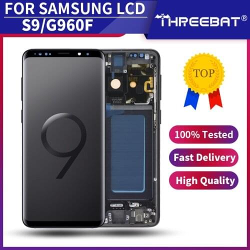 5.8" SUPER AMOLED Replacement for SAMSUNG Galaxy S9 LCD Touch Screen Digitizer with Frame S9 G960F LCD+Service package