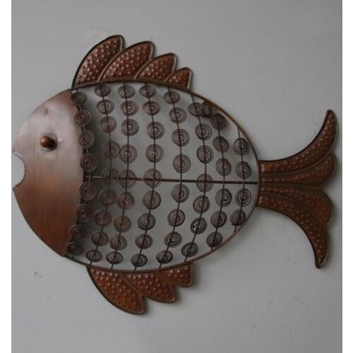 AMERICAN RETRO HOME SOFTWARE ACCESSORIES IRON GOLDFISH HANGING OFFICE LIVING ROOM WALL HANGINGS CRAFTS WALL DECORATION CREATIVE