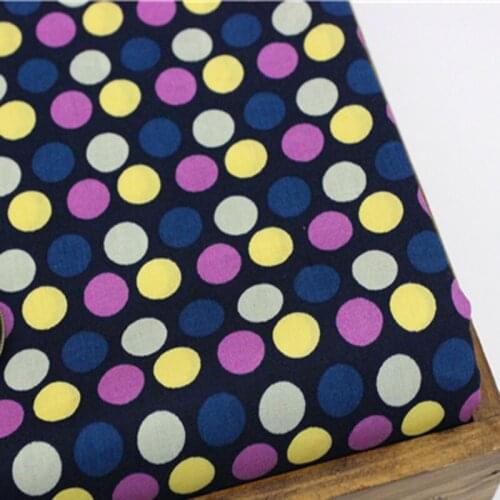 Big Colorful Polka Dot Printed Cotton Poplin fabric home Textiles Cotton Poplin fabric for sewing quilting bedding cloth