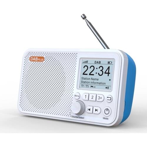 2.4 inch LCD Screen Digital DAB DAB+ FM Radio European Desktop Alarm Clock Bluetooth-compatible Radio Supports TF MP3 Player