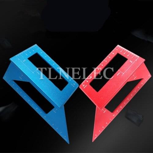 Woodworking T-shaped Ruler Multi-function Angle Ruler Aluminum Alloy 45 Degree 90 Degree Ruler Portable Guide Ruler Woodworking