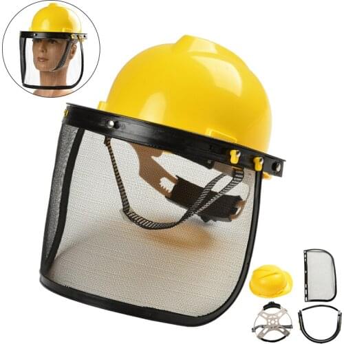 Electric Cutting Chainsaw Safety Helmet Lawnmower Trimmer Protective Chainsaw Safety Helmets Color Random