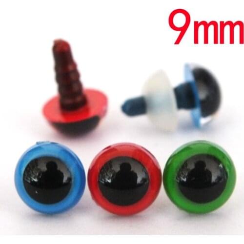 9mm Round mixed color Amigurumi Animals Eyes/ Safety Eyes Come With Washers