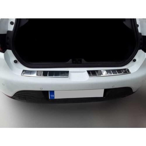 For Renault Clio 4 HB 2012-2018 Chrome Rear Bumper Protection Sill Trunk Cover Stainless Steel Stainless Chrome Fully Compitable