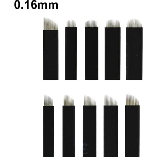 Lamina Nano Black 0.16mm Flex 7/9/11/12/14/16/18/21 Microblading Needles Permanent Makeup Eyebrow Tattoo Needles Blade