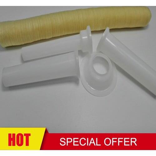 Sausage Tools Meat Nozzles for Grinder Meat Filling Funnel +BBQ 15m*44mm Sausage Tube Casing for Sausage Maker Machine Inedible