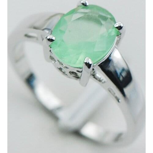Simulated Prehnite 925 Sterling Silver Wedding Party Attractive Design Ring Size 5 6 7 8 9 10 11 12 PR07 Min order is $10