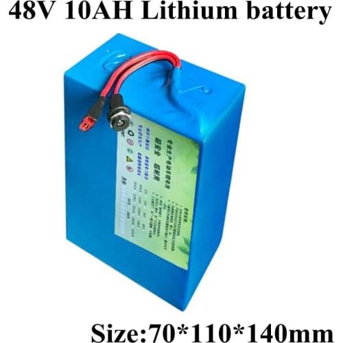 48V 10Ah Lithium Ion Battery Pack with Bag+capacity Indicator for Electric Mountain Bike Fat E-bike Beach Cruiser Bicycle Ebike