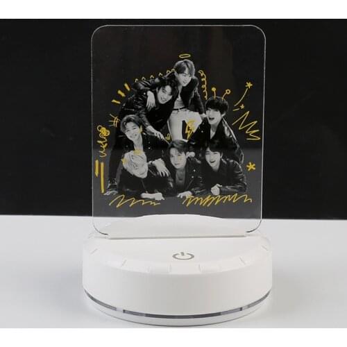 Kpop Light Stick Map Of The Soul 7 USB Color Changing Acrylic LED Lamps Living Room Bedroom Touch Control Night Light Home Decor