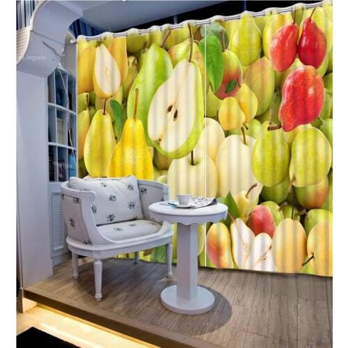 Beautiful Photo Fashion Customized 3D Curtains Colored fruit 3d Curtains Blackout for Living Room Kids Bedroom Fabric