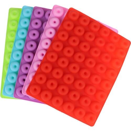 48 Cavity Mini Donut Silicone Mold Donut Bakeware Donut Baking Pan Ice Molds Dessert Silicone Mold Chocolate Biscuit Cake Molds