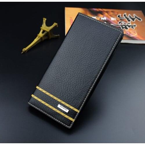 Men Soft Leather Wallets Male Long Money Clip Simple Coin Purse Multi Card Casual Cell Phone Pocket Card Bags carteras de hombre