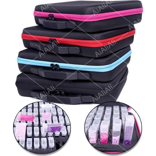 2020 New Diamond Painting Accessories Carry Case Container Storage Box 80 Bottles diamant painting Hand Bag Tools