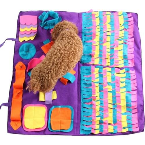 Pet Sniffing Training Blanket Pet Dog Snuffle Mat Detachable Fleece Pads Dog Mat Relieve Stress Nosework Puzzle Toy Pet Nose Pad