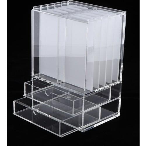 Cosmetic Organizer Transparent Display Eyelash Boxes with 10 Borads And 2