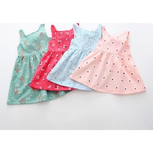 Dresses Summer Girls' Wear Childrens Skirts Cotton Floral Floral Vest Lace Princess Dress baby christmas dress