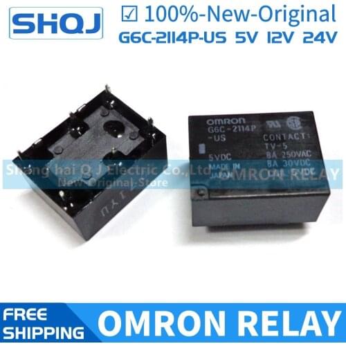 OMRON RELAY G6C-2114P-US 5VDC G6C-2114P-US 24VDC Brand new and original relay