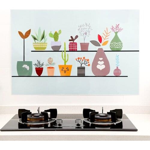 Garden plant bonsai flower butterfly wall stickers home decor living room kitchen pvc wall decals diy mural art decoration