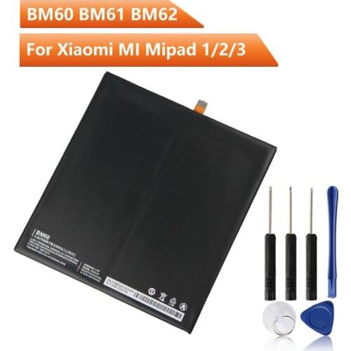 Xiao Mi Original Replacement Phone Battery BM60 For Xiaomi Mipad 1 A0101 BM60 Authentic Rechargeable Battery 6700mAh