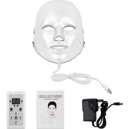 LED Face Mask 7 Colors Photon Light Therapy Skin Rejuvenation Facial PDT Skin Care Beauty Anti Wrinkle LED Mask Skin Care