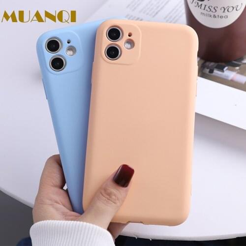 Thin Soft Case For iPhone 7 8 6 6s Plus SE 2 2020 Original Liquid Silicone Cover Candy Coque Capa For iPhone X Xs 11 Pro Max XR