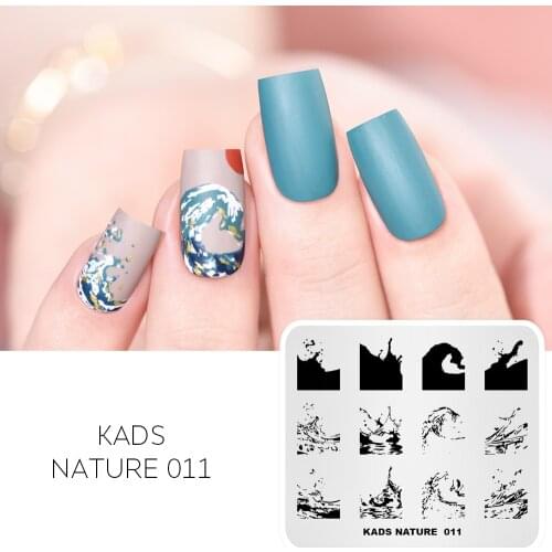 KADS Nail Stamping Plates Nature Flower Line Easter Stamp Template Stainless Steel Nail Art Stamping Template Printing Stencil