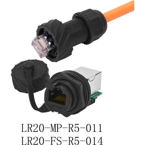 Multipurpose Waterproof Ethernet Coupler Network Outdoor Signal Adapter Cat5 8P8C Male Plug Female Panel Socket RJ45 Connector