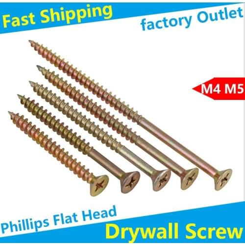 Cross Countersunk Head Self Tapping Wood Screws KA Philips Flat Head Screw Hardened Tip Drywall Screw Nail M5