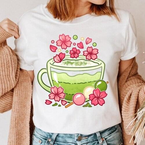 Women Flower Trend Watercolor 90s T Shirt Female Tee Fashion Cartoon Short Sleeve T-shirt Print Ladies Graphic Top Clothing