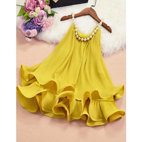 Womens Tops Summer Halter Beading Curled Chiffon Shirt Ruffled Loose Baby Shirt Sleeveless Tops Women Blouse ML843