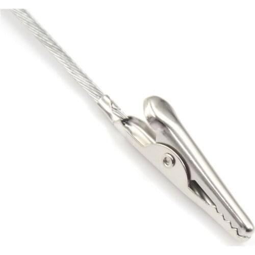 10pcs/set Non-insulated Alligator Clips 4.7" Length Metal Electric Test Crocodile Clip Clamp