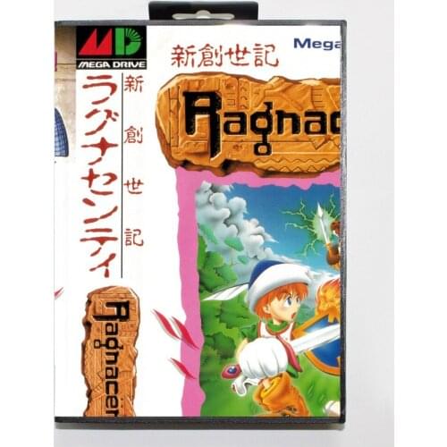 16 bit Sega MD game Cartridge with Retail box - Genesis JP Ragnacenty game card for Megadrive Genesis system
