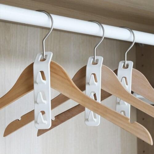 4pcs Cascading Clothes Hanger Hooks Plastic Multi-Layer Multi-Funct Space Saving Multi-Hang Coat Clothes Hanger Hooks