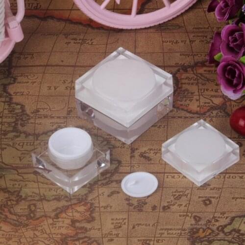 5g 10gCosmetic Empty Jar Pot Eyeshadow Makeup Face Cream Container Small Bottle Acrylic Travel Outdoor Camping Refillable Bottle