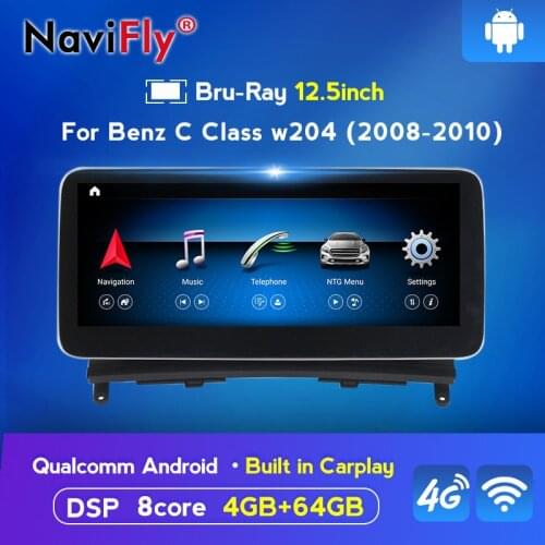 Android 10 8core 4+64G Car Audio GPS Multimedia Radio Player For Mercedes Benz C-klasse W204 S204 2008 2009 2010 w204 2008-2013