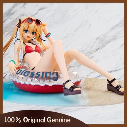 Anime Figurine Saenai Heroine No Sodate-kata Eriri Swimsuit Sexy Girl Kawaii Action Figure Cartoon Model Toy Doll Decoration