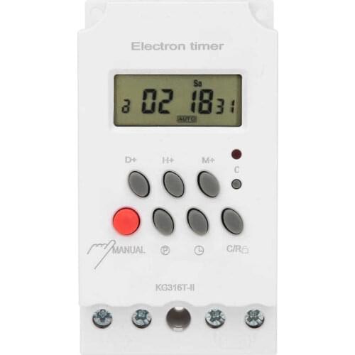 Digital Time Switch LCD Display Micro-Computer Electron Timer Switch ABS 220V KG316T-II Digital Time Switch