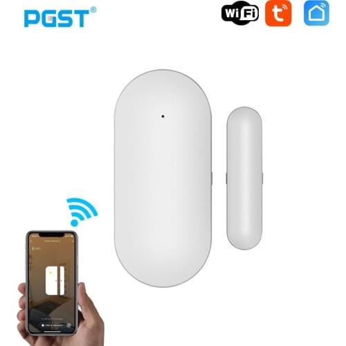 PGST PB69 Tuya Smart Home WiFi Door Sensor App Notification Window Detector Security Protection Alert Security Alarm